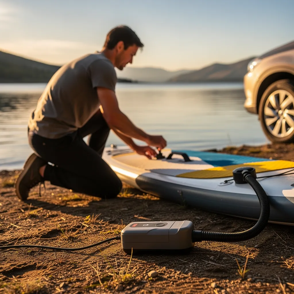 Quel gonfleur électrique Decathlon emmener en camping-car ?