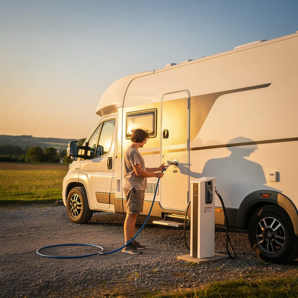 Remplir ton réservoir d’eau en camping-car : 7 astuces qui changent tout