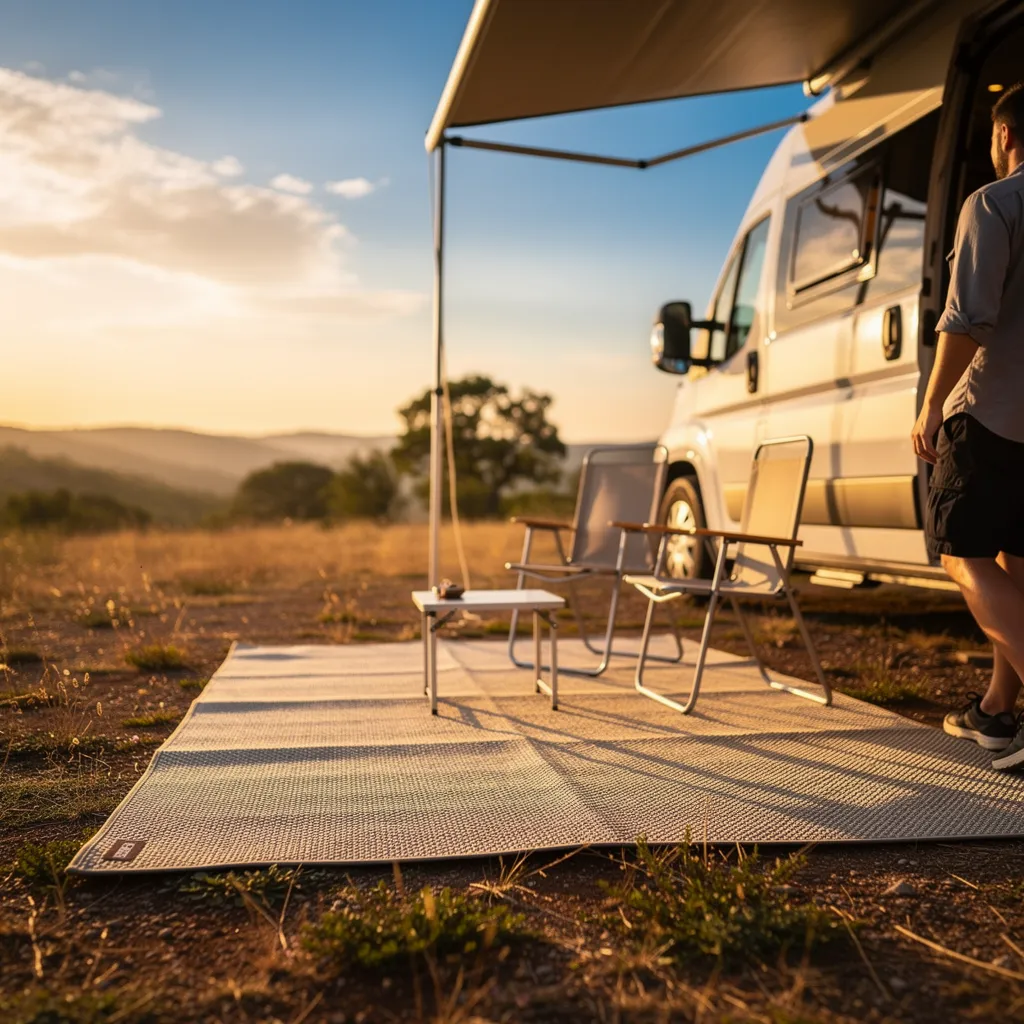 Quel tapis de sol extérieur choisir pour ton camping-car ?